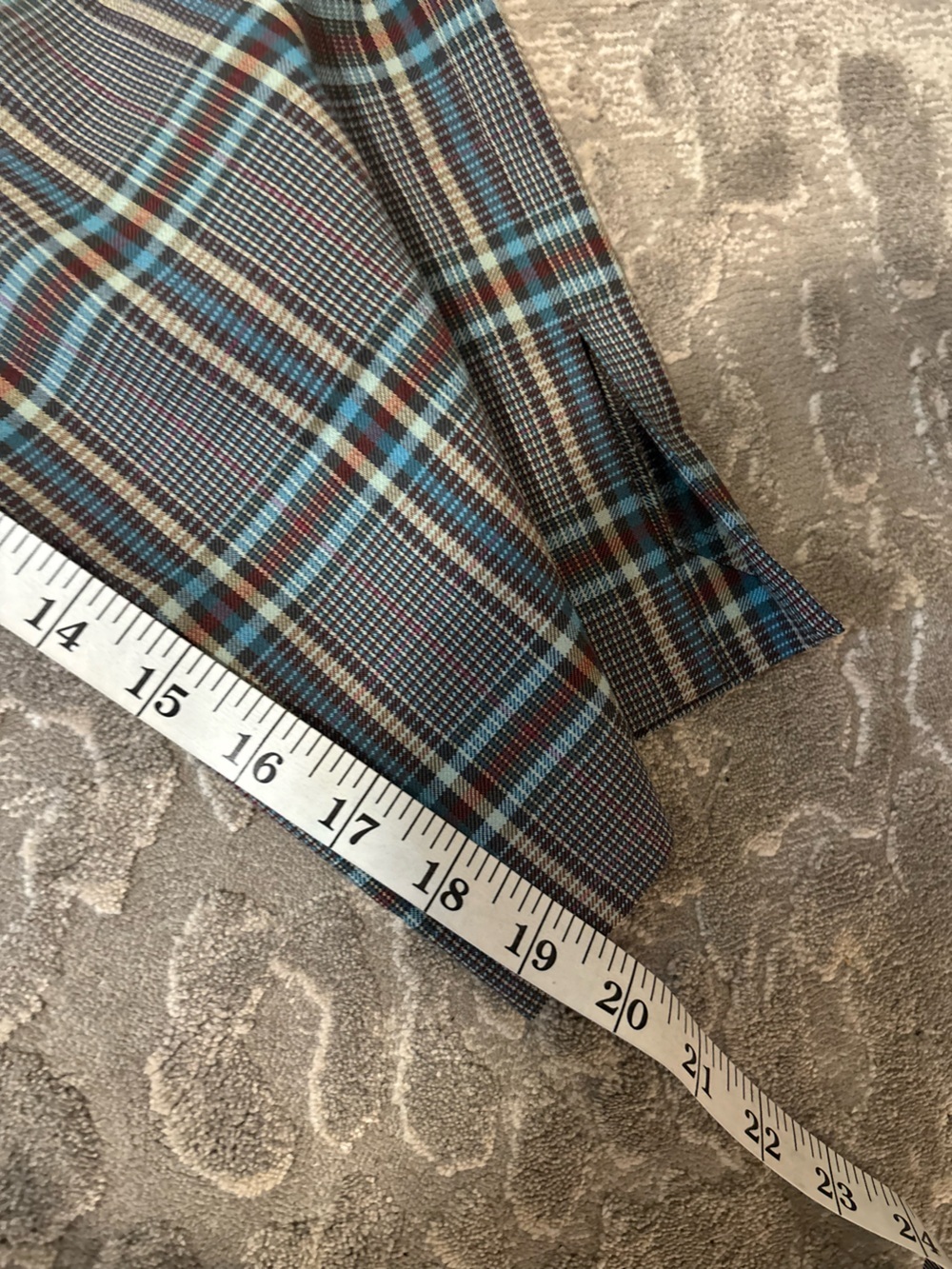 Express editor women’s Plaid Dress Pants in Brown and Blue size 0 - Picture 6 of 7